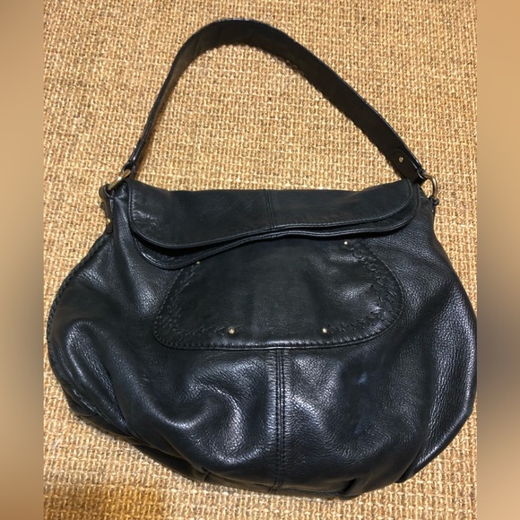 COPY - Sigrid Olsen Black Leather Hobo Shoulder Bag - Picture 1 of 6